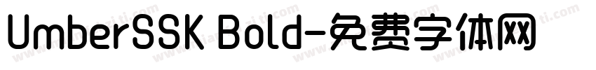 UmberSSK Bold字体转换